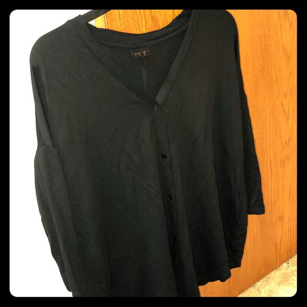 Black long sleeve button up
